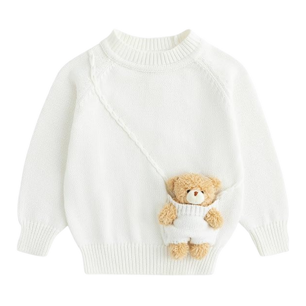 Arilas Cute Bear Pocket Sweater for Babies